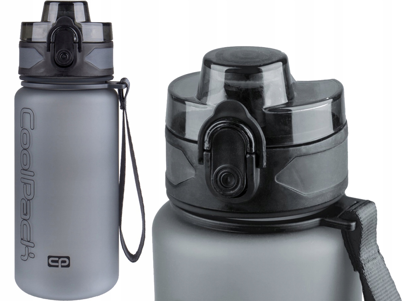 Detský desiatový box, fľaša - Coolpack Youth Brisk Black Black 400 ml