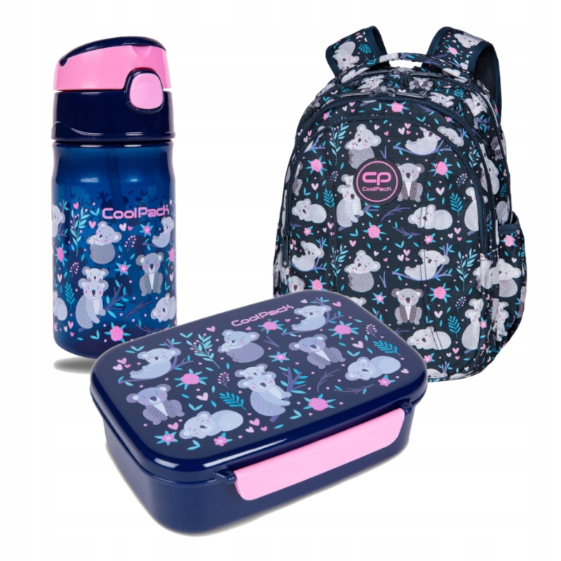 Detský desiatový box, fľaša - Coolpack Koala set batoh obedový box