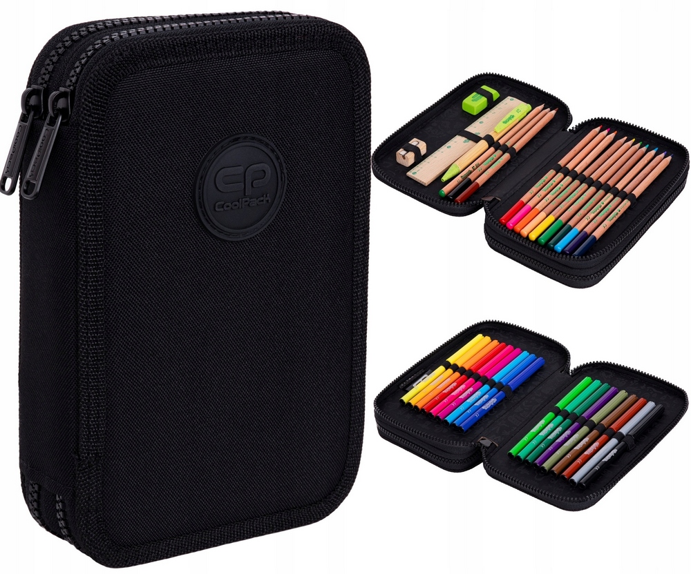 Coolpack Cencil Case Jumper RNet Black Czarny Colorino