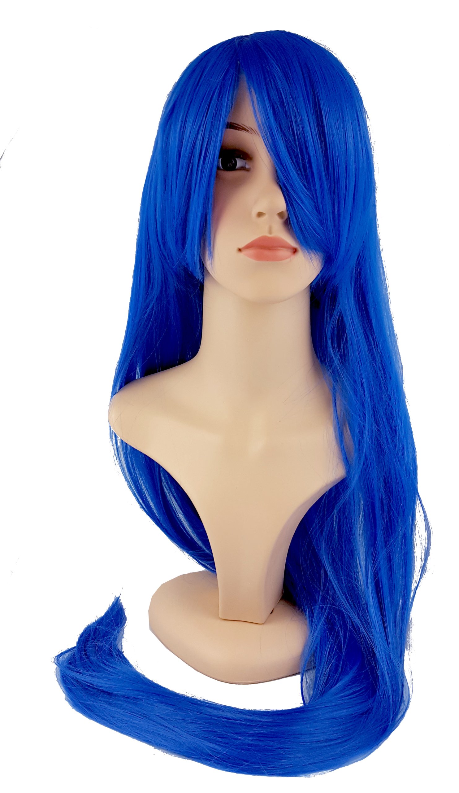 Kostým, maska - Cosplay peruka 100 cm anime manga dlhá modrá