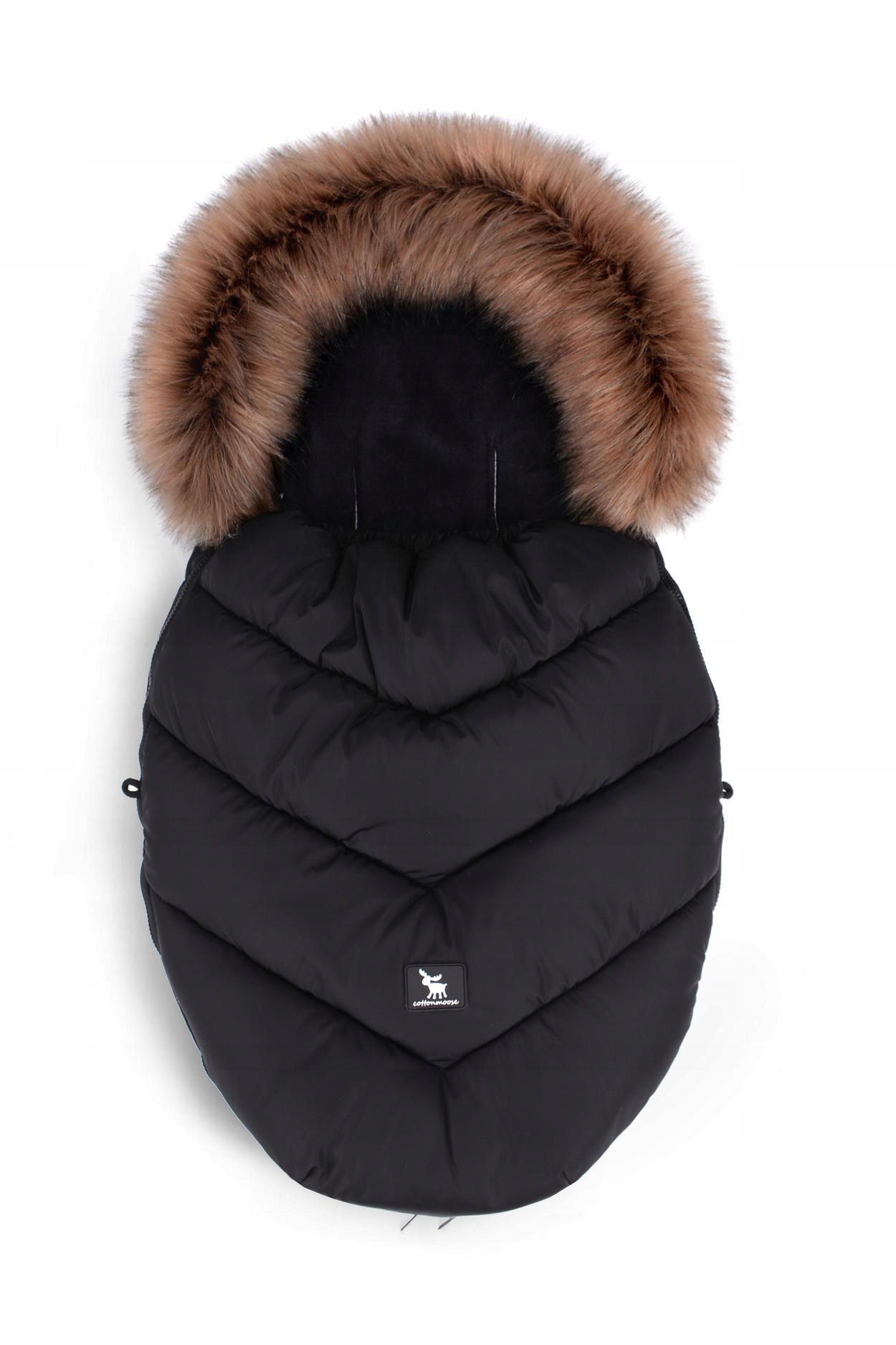 Spací vak do kočíka - Bavlna mini Moose Black Winter Sleep Spacet