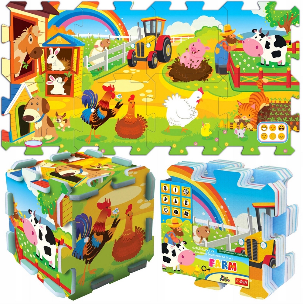 Edukačné puzzle Foam Farm 60697