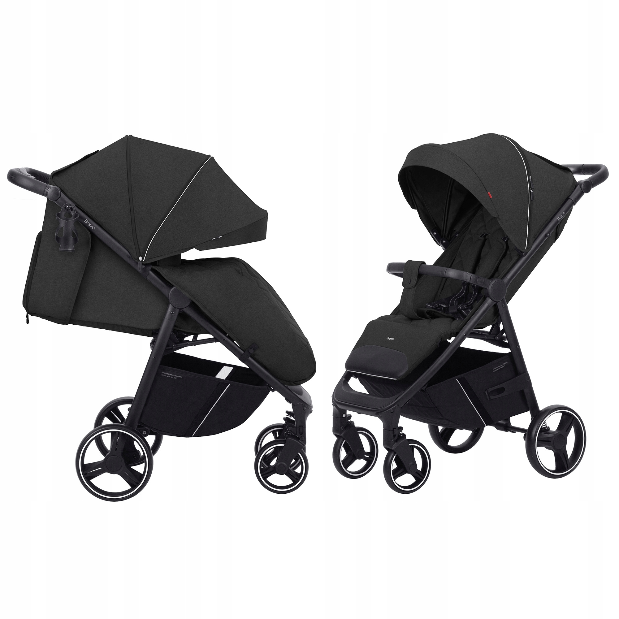 Vychádzkový kočík - Kočík Carrello až 22 kg Bravo Pure Black
