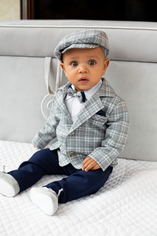 Teplaková súprava - Detské obleky očarované sny 68 Navy Blue, Grey