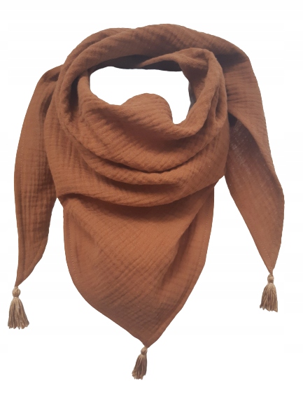 Nákrčník - Detská šálka od Lucy Beige, hnedá, medená bavlna