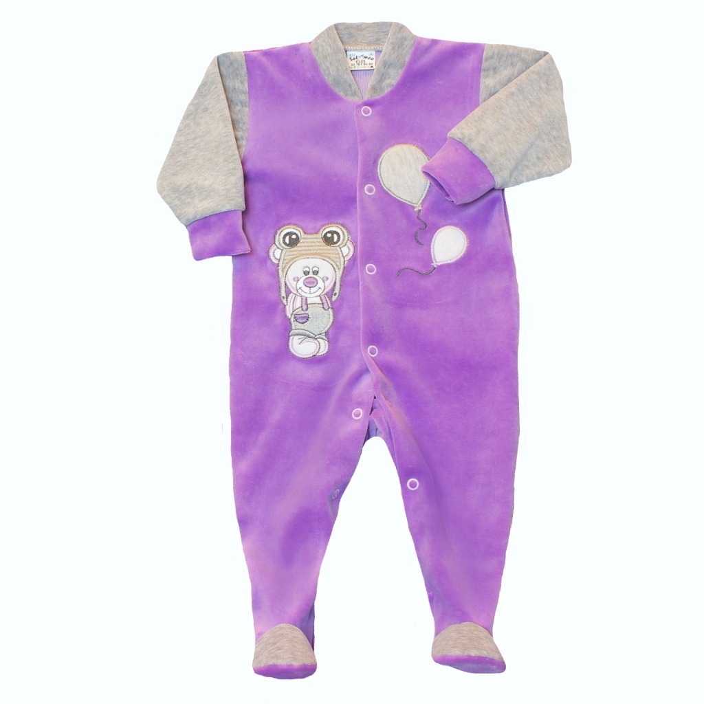 Dojčensky overal - PAJACKEK SALOMEA 62 Purple, šedá