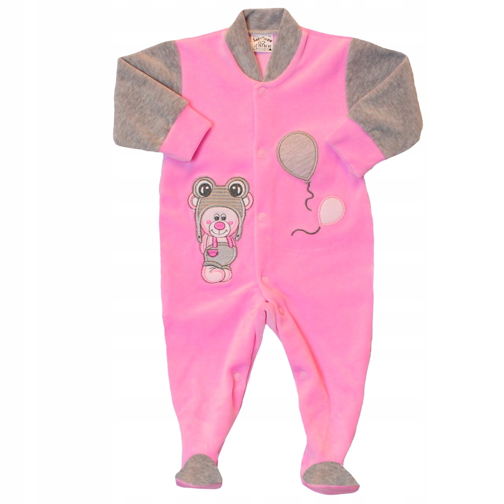 Dojčensky overal - PAJACKEK SALOMEA 86 PINK, šedá