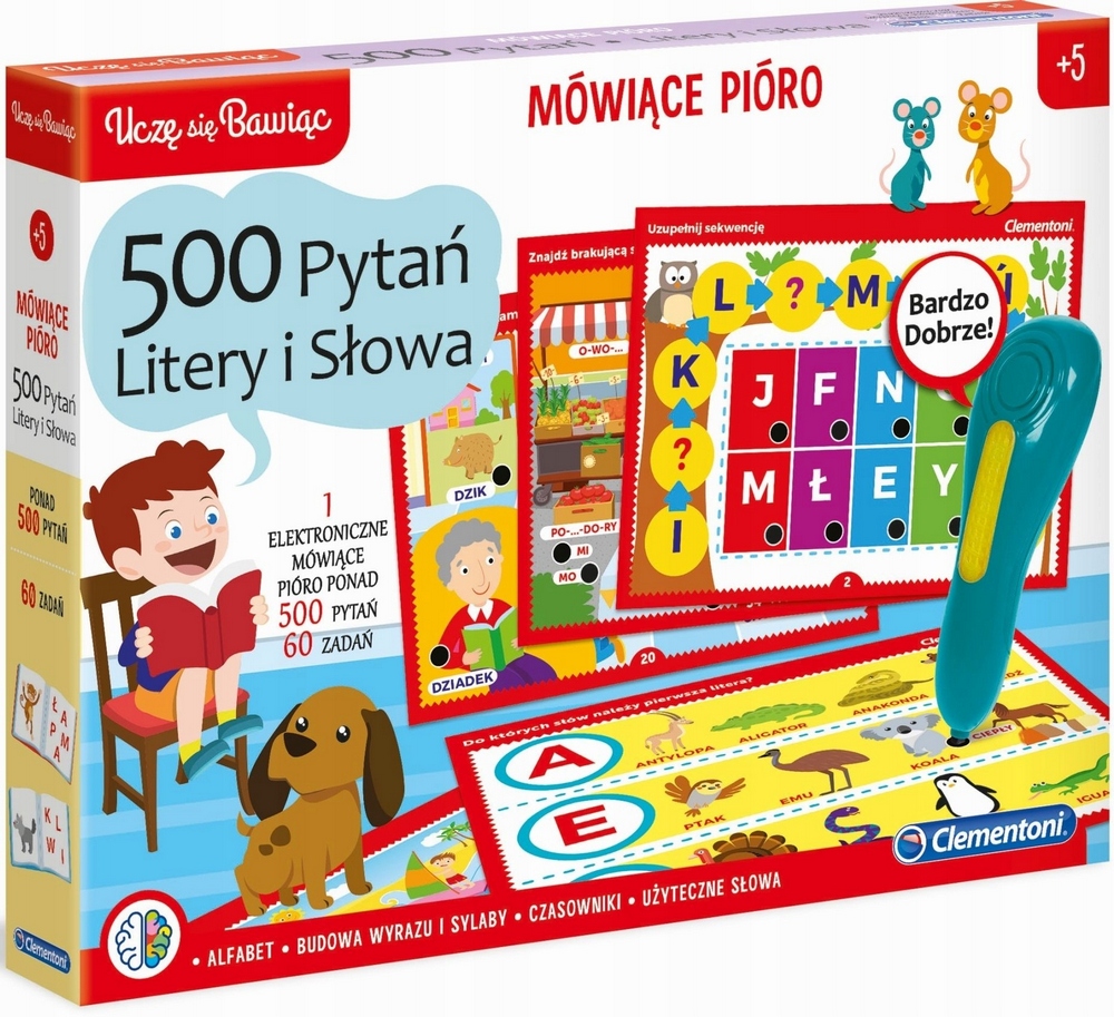 Talking Clementoni Pen 500 otázok - listy a slová