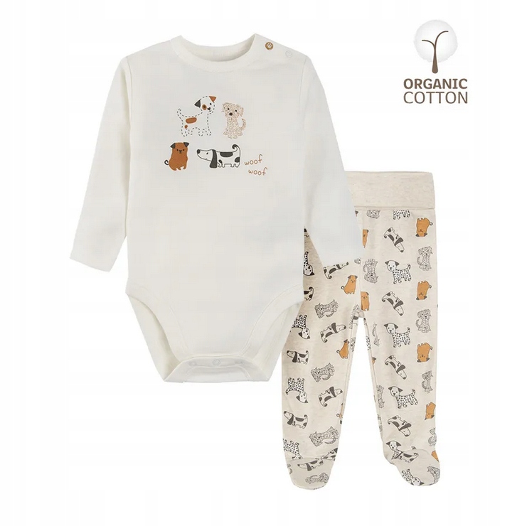 Detský komplet - Baby Set Cool Club 68 Béžová, biela, viacnásobná 2 ks.
