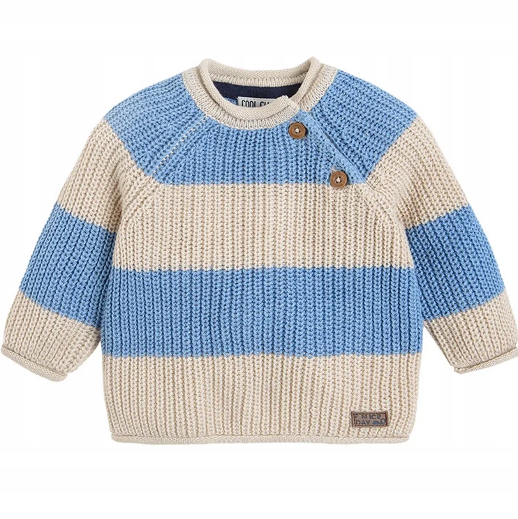 Detský sveter - Cool Club Sweater 80 béžová, modrá