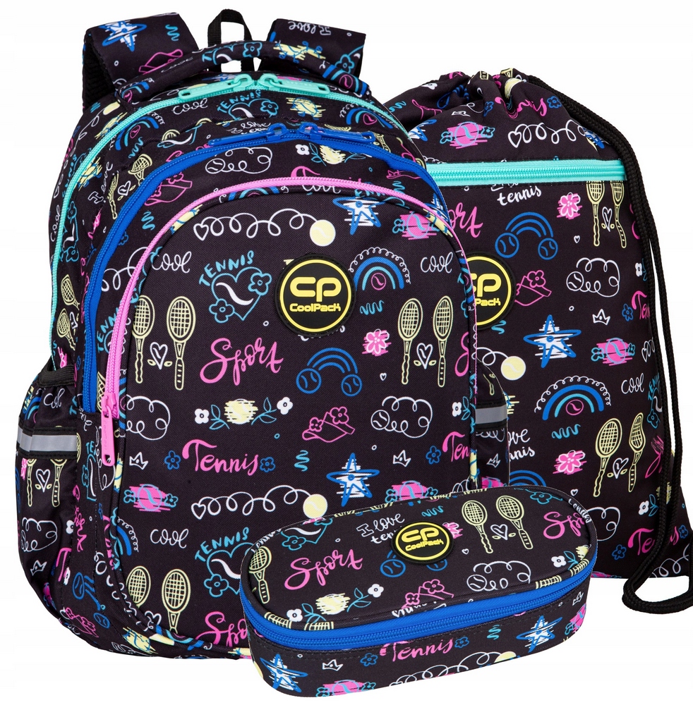 Školský batoh CoolPack pre dievčatá - súprava batohu, puzdra a vaku