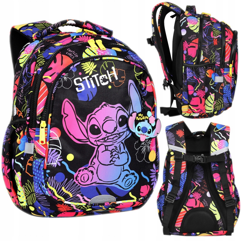 Školský batoh CoolPack Disney Stitch pre dievčatá 1.-3. trieda - čierna farba