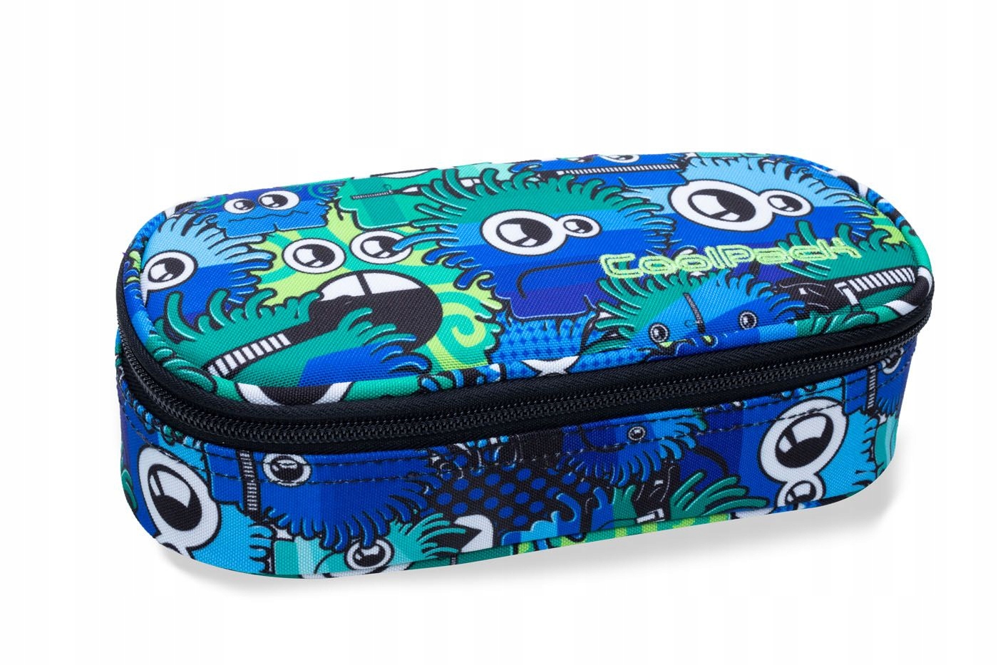 Školský peračník - Coolpack ceruzka Case School vrecko s vlnitými očami modré