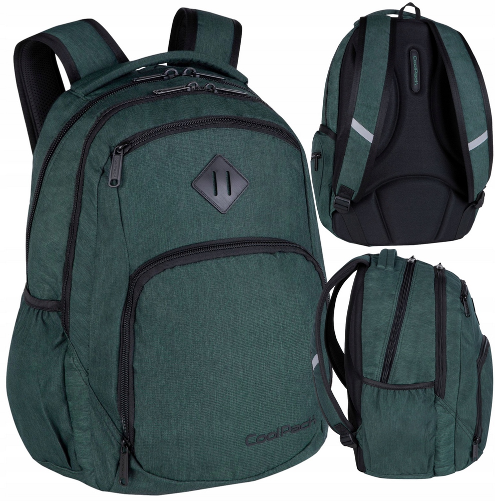 Viacpriestorový školský batoh Coolpack Breaksnow Green