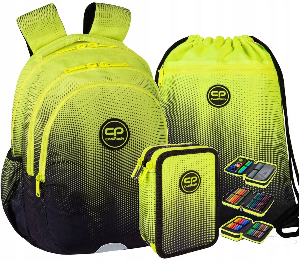 Školský Batoh CoolPack Jerry 1-4 trieda Gradient Lemon + Príslušenstvo
