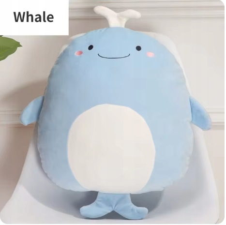 Squishy Sweet plyšová hračka pre deti Vankúš maskota veľryby