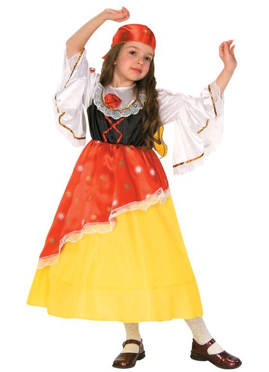Kostým pre dievča - Karneval kostým cigánsky kostým 116 cm