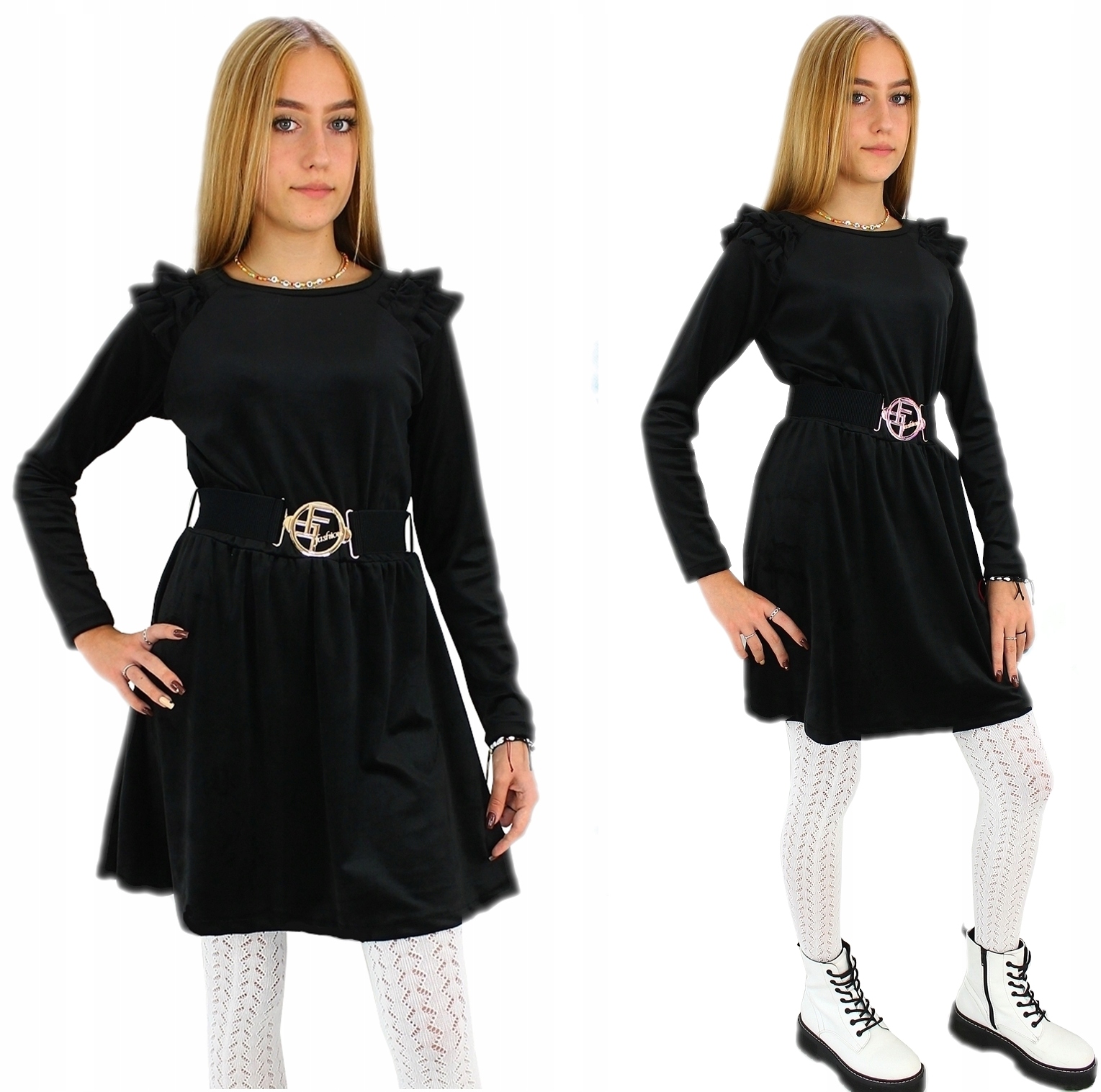 Dievčenské šaty - Šaty pred kolenom Ostatné (Natali Fashion) Veľkosť 152