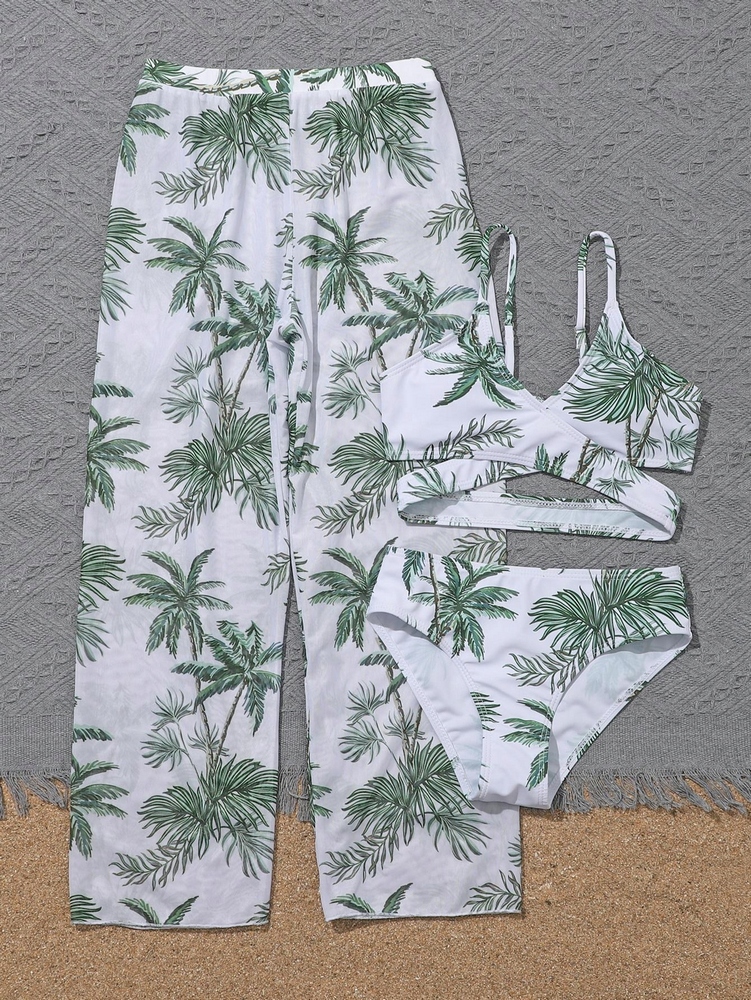 Detské plavky - Dva kusy Shein outfit. 160 biela, zelená