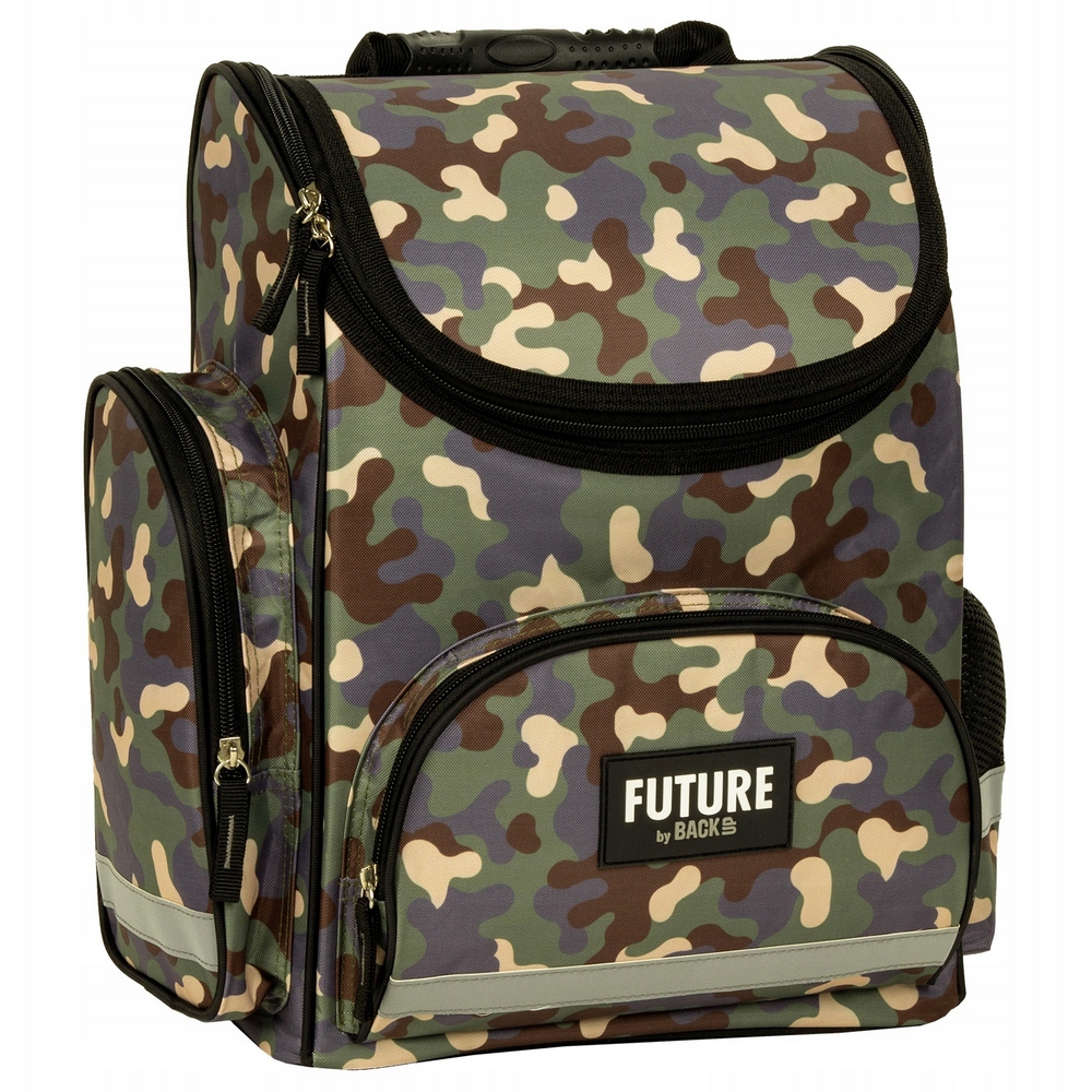 Aktovka - Derform School School Bag Ergonomic Khaki Camo