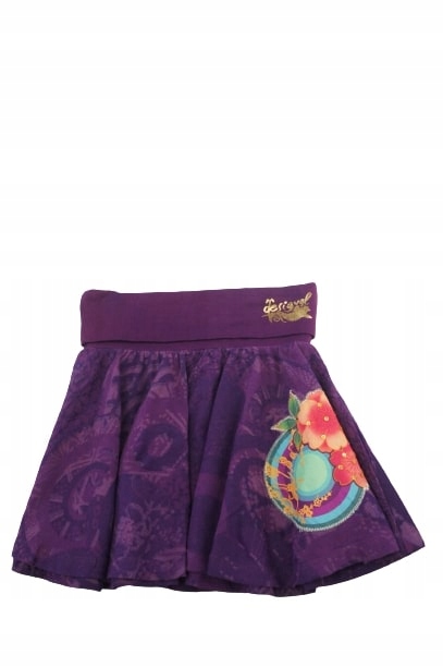 Desiguálna fialová mini sukňa (7-8l)