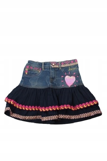 Desiguálna mini sukňa vrecká výšivky (7-8l)