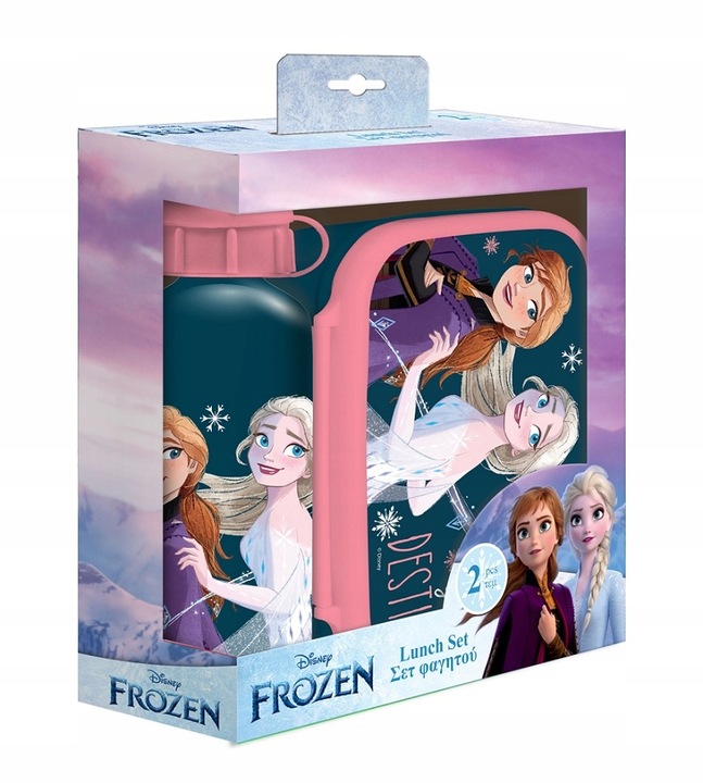 Detský desiatový box, fľaša - DIAKAKIS Lunch Box Fľaša + Box Frozen II