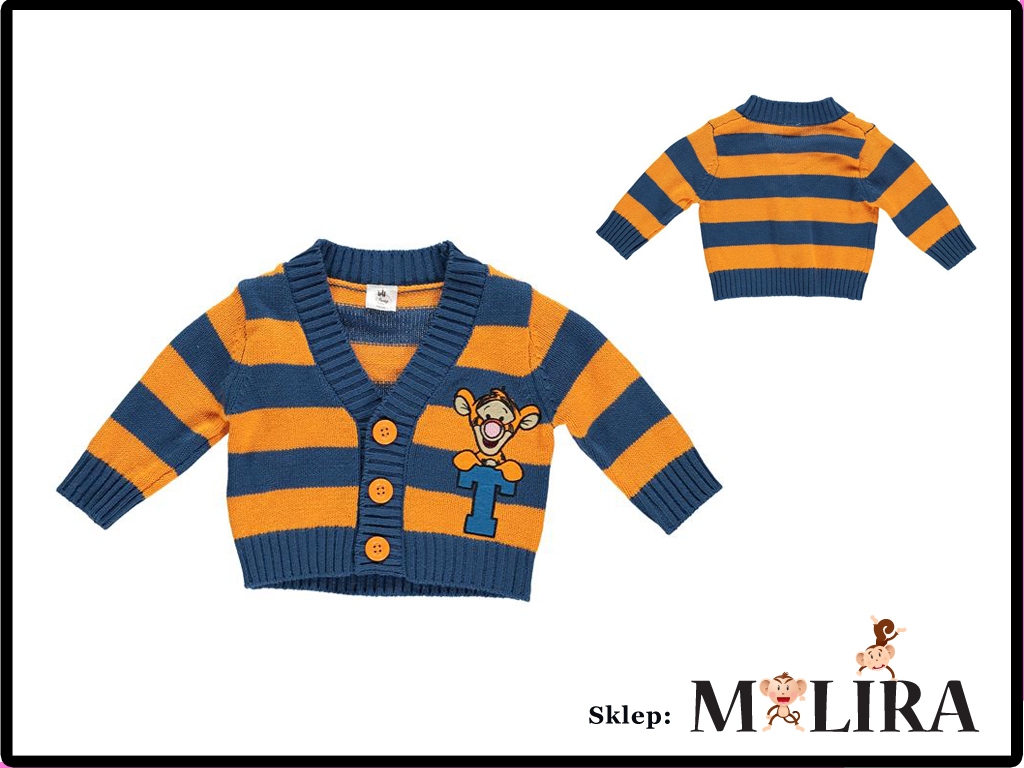 Detský sveter - Disney 92 Navy modrý, modrý, oranžový sveter
