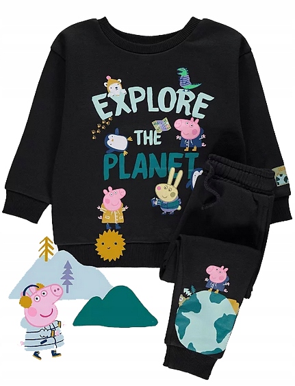 Teplaková súprava - George Children's Tracksuit Veľkosť 86 čierna, námornícka modrá, modrá