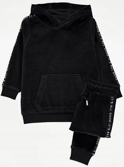 Teplaková súprava - George Children's Tracksuit Veľkosť 98 čierna