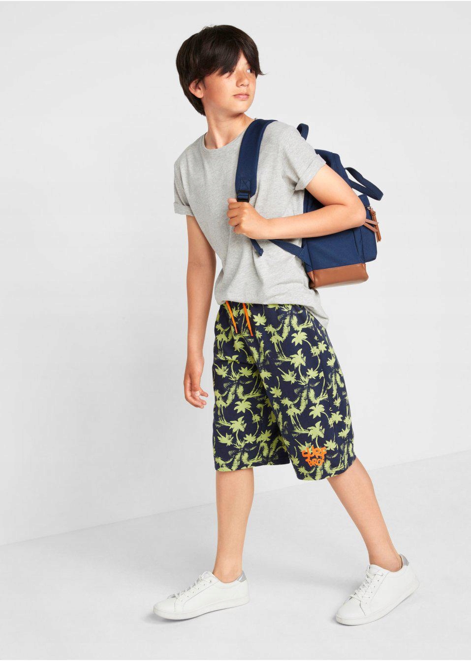 Detská košeľa - Krátke šortky Bonprix 182 Navy Blue, Green