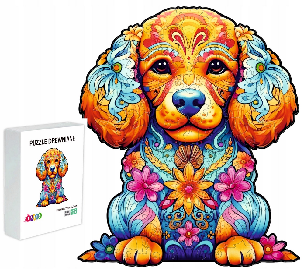 DREVENÉ PUZZZLE PRE DOSPELÉ DETI 132 KUSOV DARČEK PSA PRE DETI