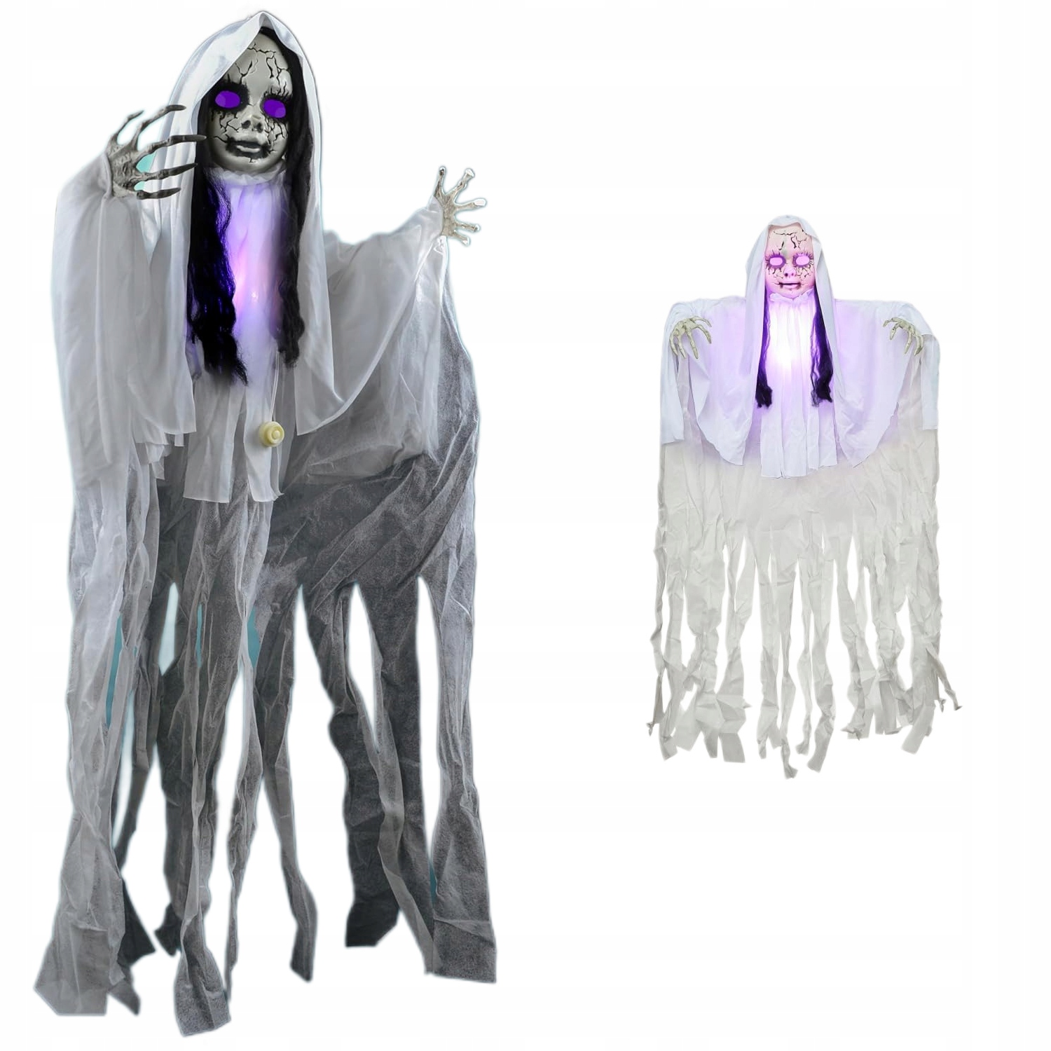 DUCH ZÁVISNÝ DUCHA HALLOWEENOVÁ DEKORÁCIA DOMOVÁ OZDOBA OSVETLENIE 109cm