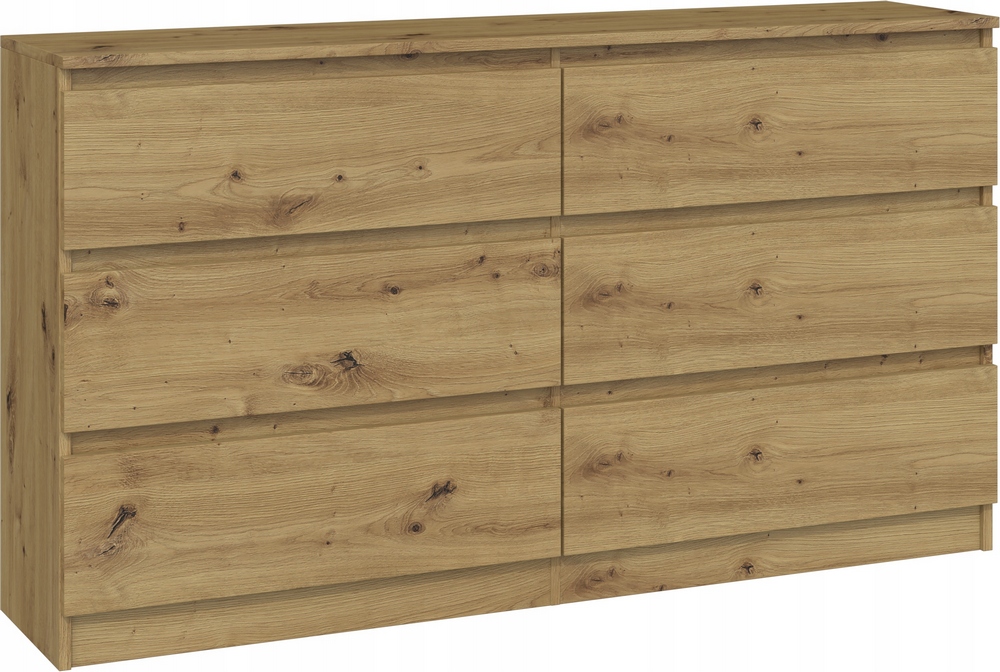 Topeshop Malwa Dresser 138 x 40 x 77 cm dubový remeselník