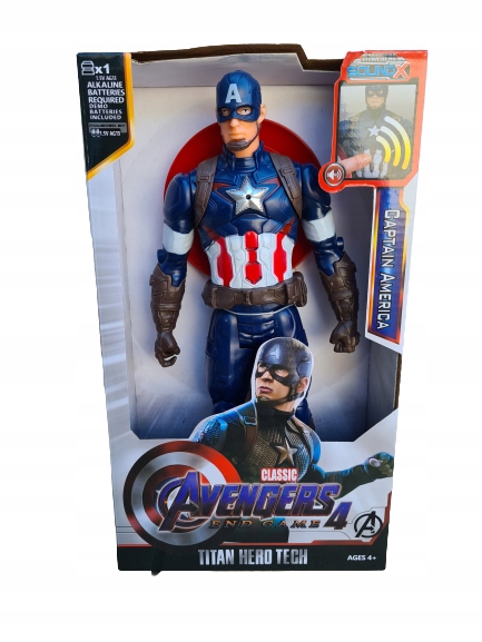 Veľký pohyblivý figurín kapitán Amerika 30 cm zvukovo svetlo