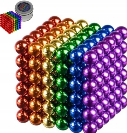 Magnetické guličky - Veľké neocube magnetické gule 216 detí 5 mm dúha 5 mm farebný darček
