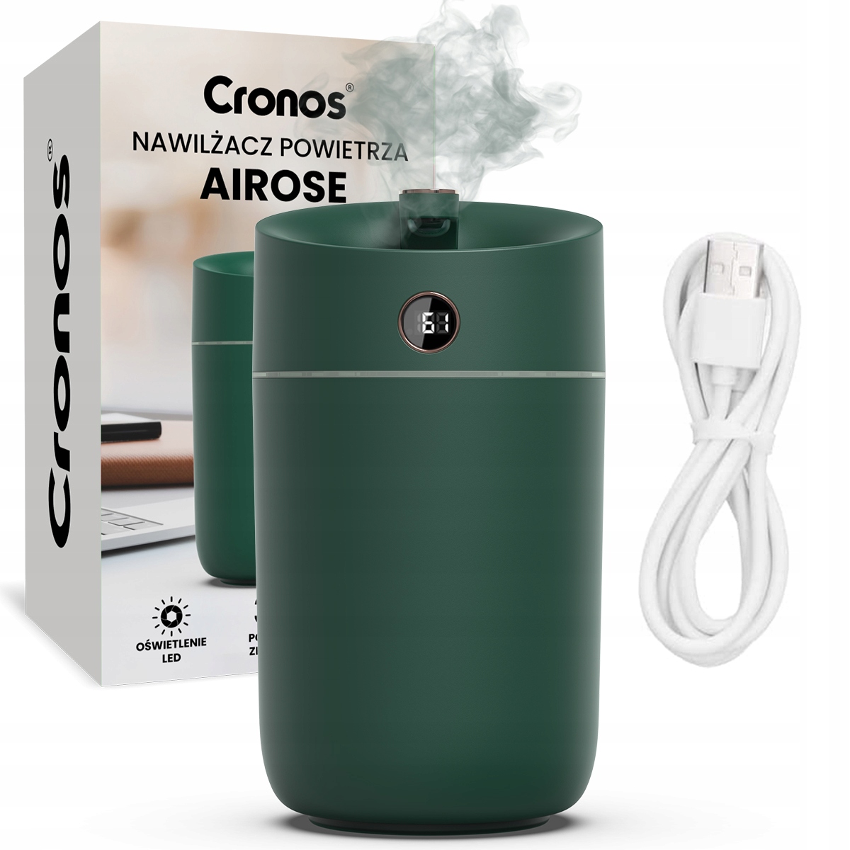 Ultrazvukový zvlhčovač cronos ultrazvukový okres odtieňov zelenej