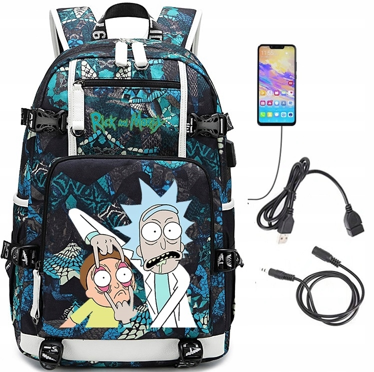 VEĽKÝ VODEODOLNÝ USB BATOŽNÝ DIZAJN RICK AND MORTY