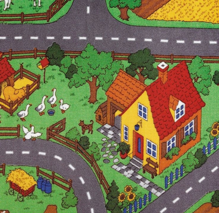 Detské kobercové ulice Road Farma City 200x250