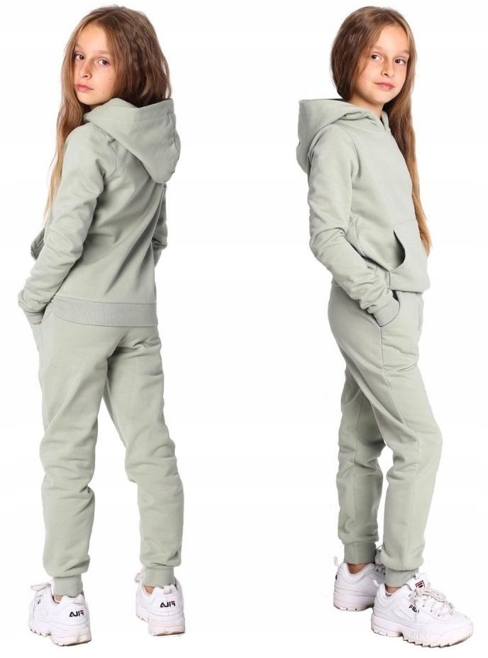 Teplaková súprava - SYNTETICWEAR detská tepláková súprava veľkosť 158 khaki, zelená