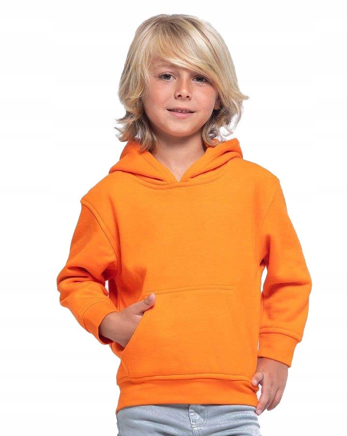 Mikina - JHK Detská mikina veľkosti 122 Orange s dlhým rukávom