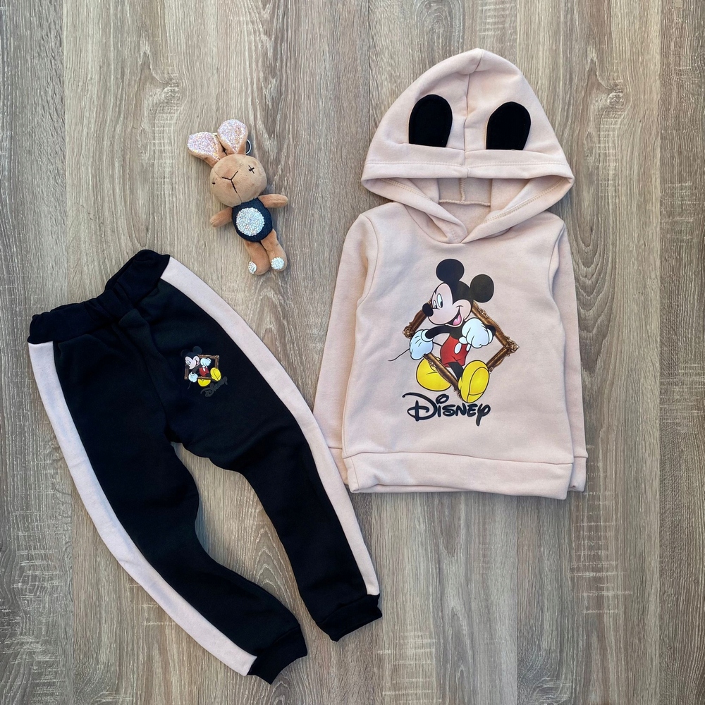 Teplaková súprava - Detské tracksuit City Kids Veľkosť 98 béžová, čierna