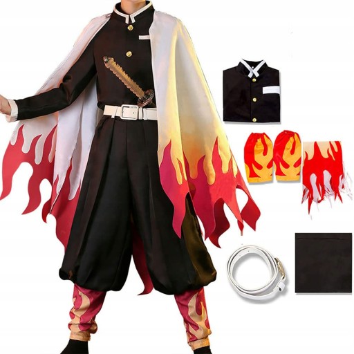 Kostým, maska - Demon Slayer Rengoku Kyoujurou Cosplay kostým