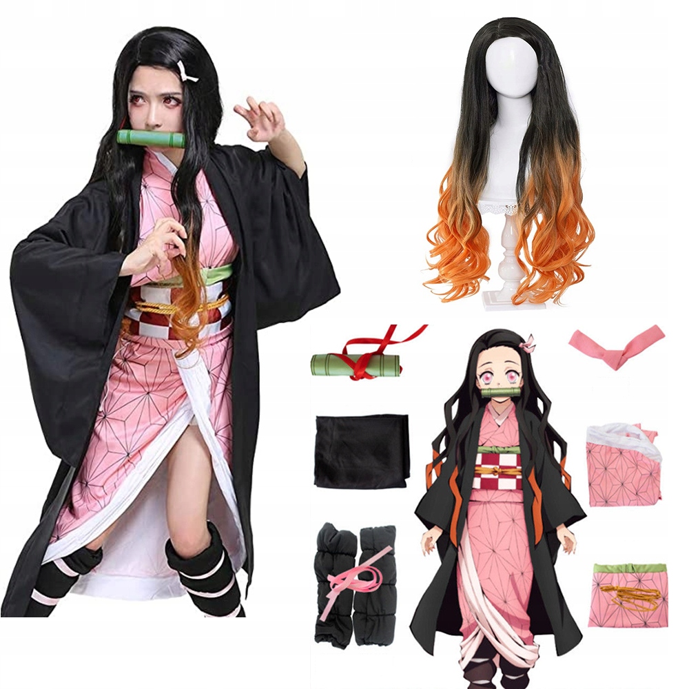 Kostým, maska - Demon Slayer Kimetsu no Yaiba Nezuko + parochňa Cosplay