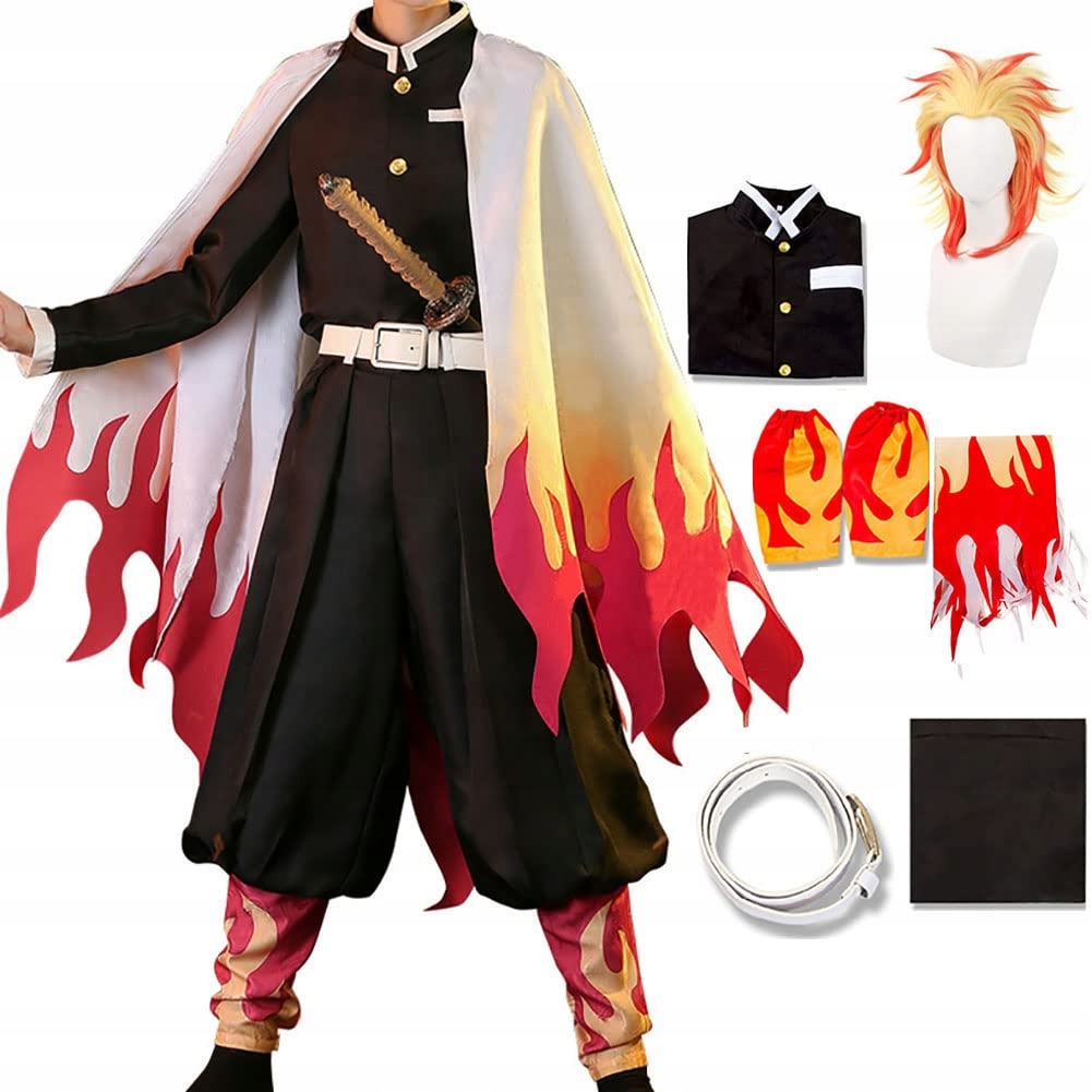 Kostým, maska - Démon Slayer Manga kostým kostým Rengoku Kyoujurou