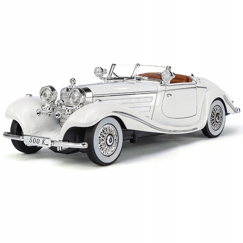 Hračky pre deti 1:24 Klasický model auta Mercedes-Benz 500K, kov