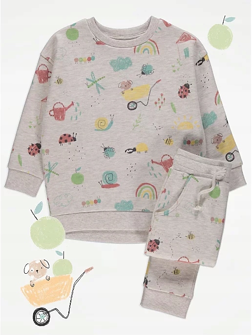 Teplaková súprava - George Children's Tracksuit Veľkosť 104 šedá, viacnásobná
