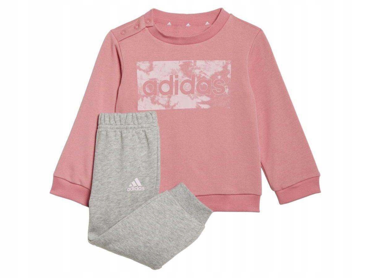 Teplaková súprava - Adidas GS4279 Detské trate veľkosť 80 biela, ružová, šedá