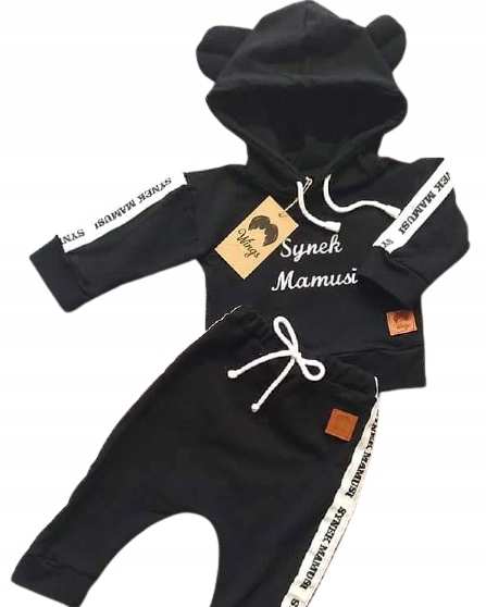 Teplaková súprava - Detské krídla Designe Wings-DRES-860166 Veľkosť 86 biela, čierna