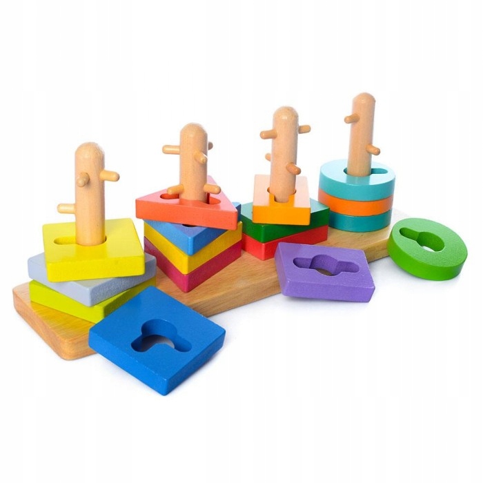 Drevená hračka Geometrické puzzle